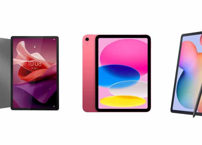 Montagem com tablets em promoção na Amazon