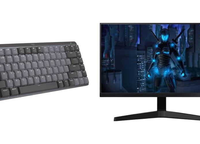 Montagem com teclado e monitor em promoção na Amazon