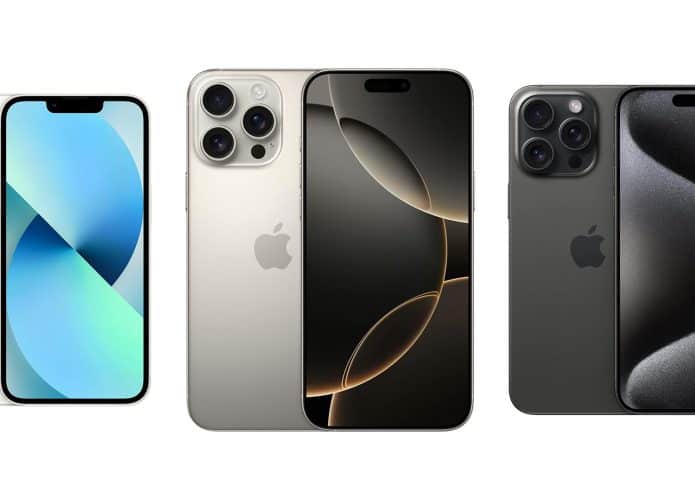 Montagem de modelos de iPhone em promoção na Amazon
