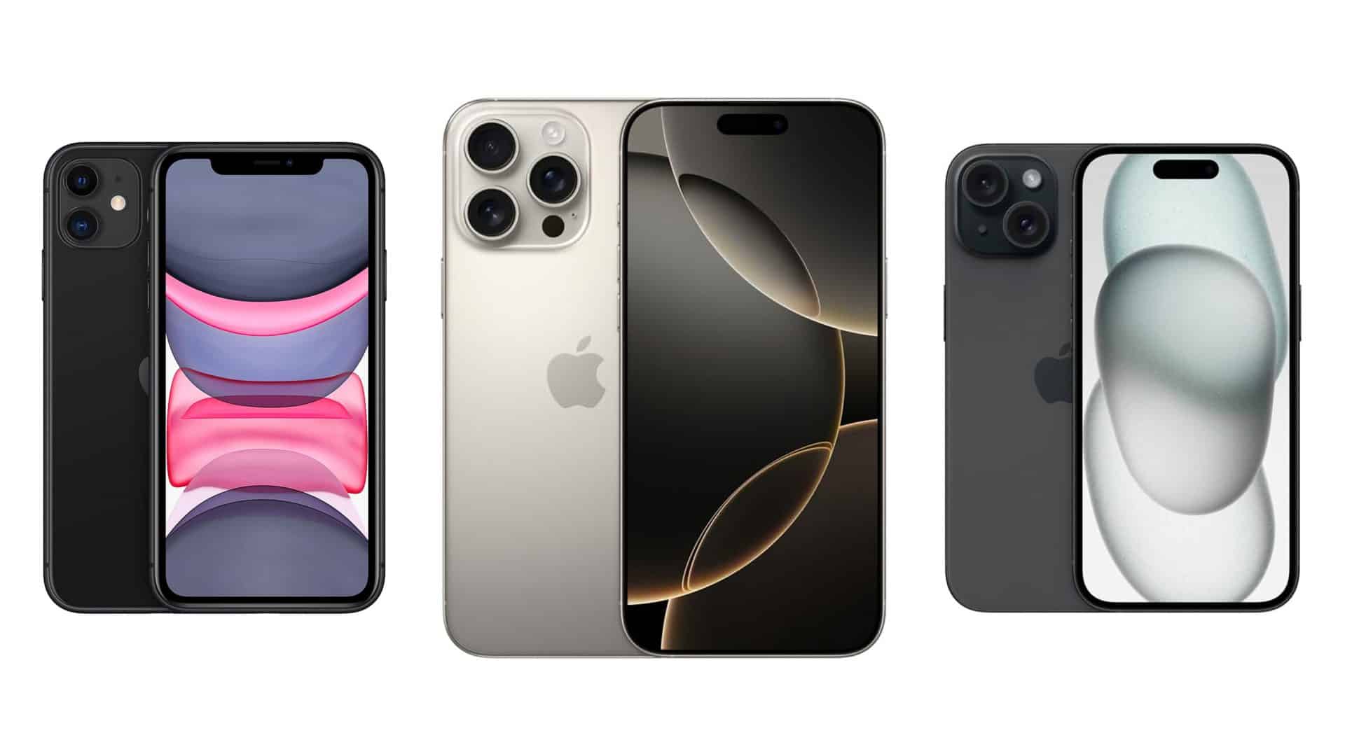 Montagem com modelos de iPhone em promoção na Amazon