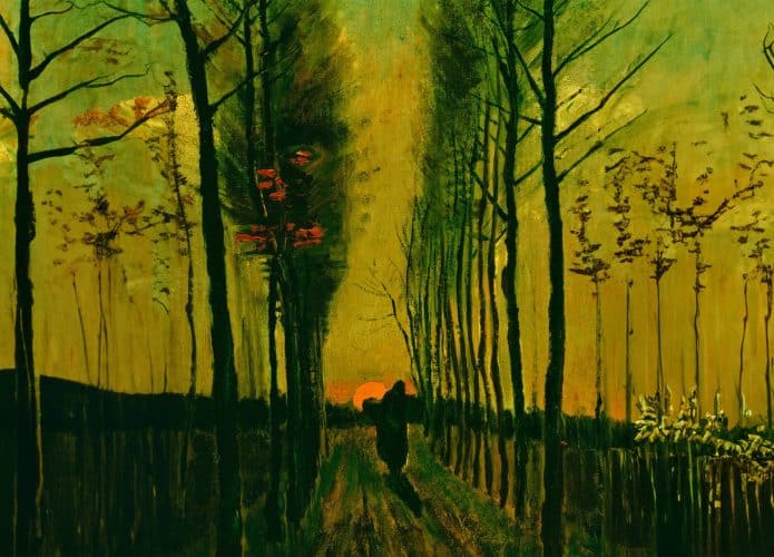Lane-of-Poplars-at-Sunset-vincent-van-gogh-695x500