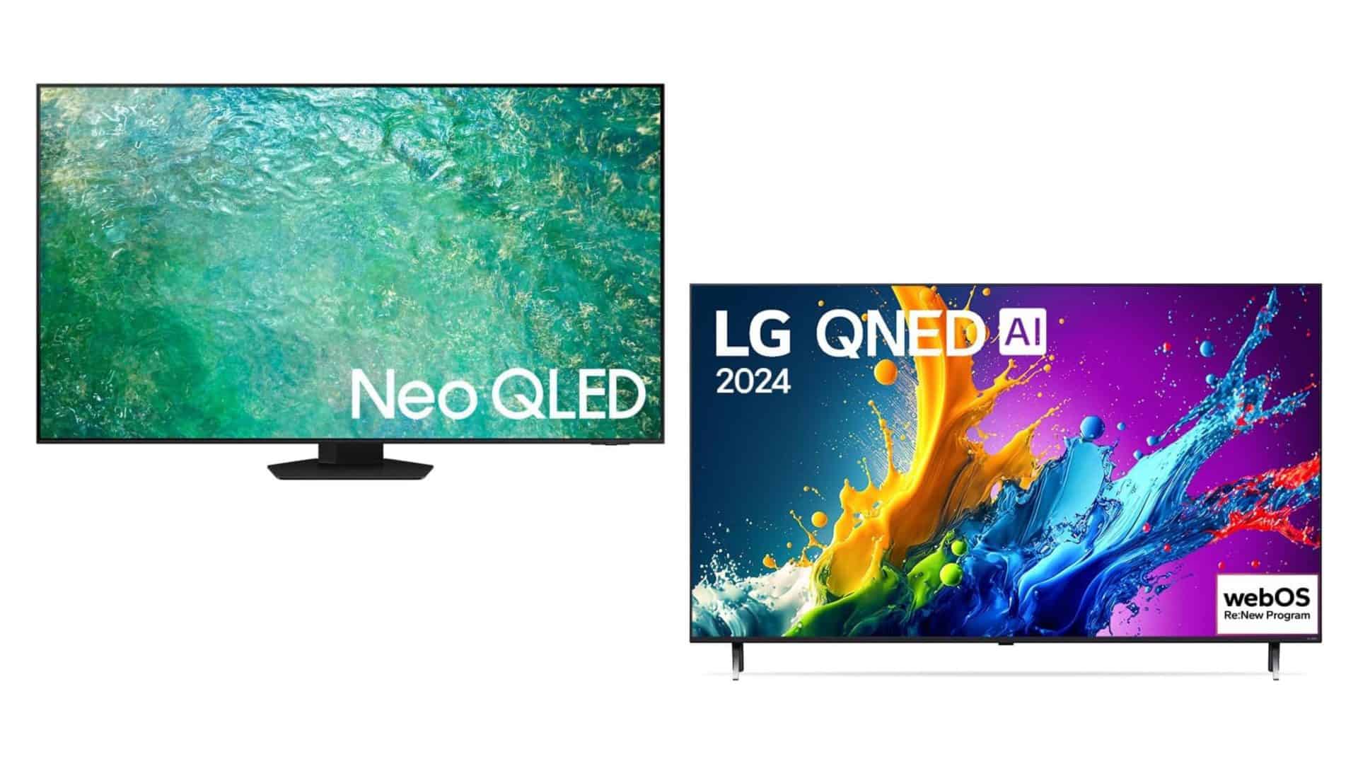 Montagem com smart TVs 4K em promoção de Black Friday na Amazon