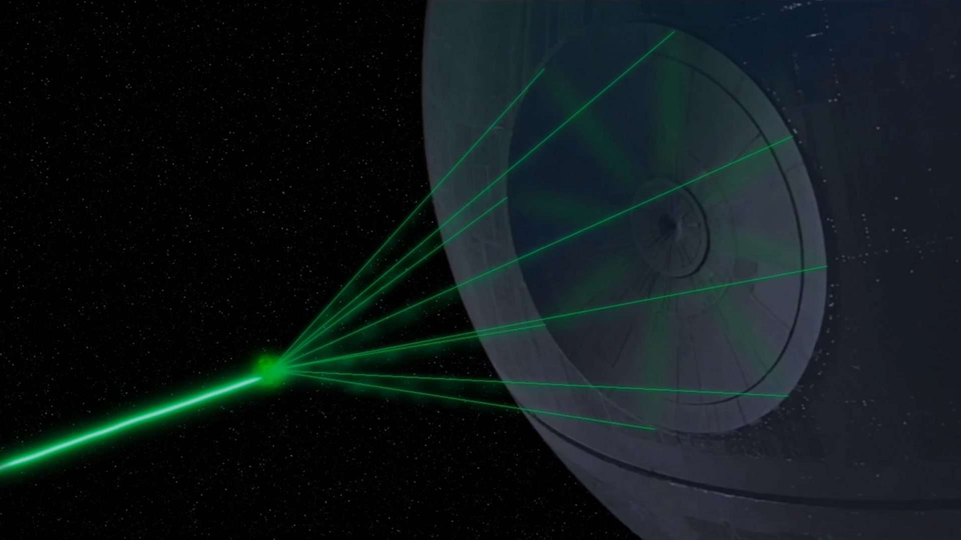 Arma da Estrela da Morte, de Star Wars, ilustrando a arma criada pela China