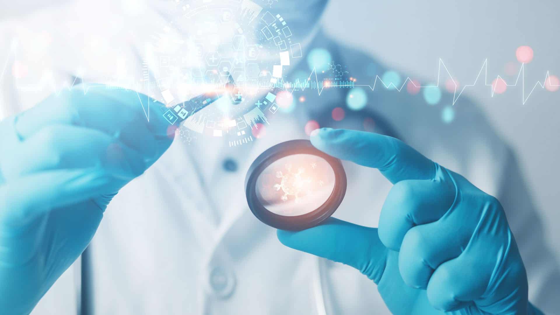 Imagem ilustrativa de cientista sobre experimentos científicos com cobaia e voluntários