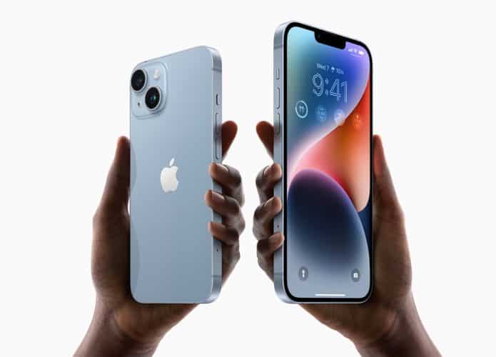 iPhone 14 Plus de frente e de costas