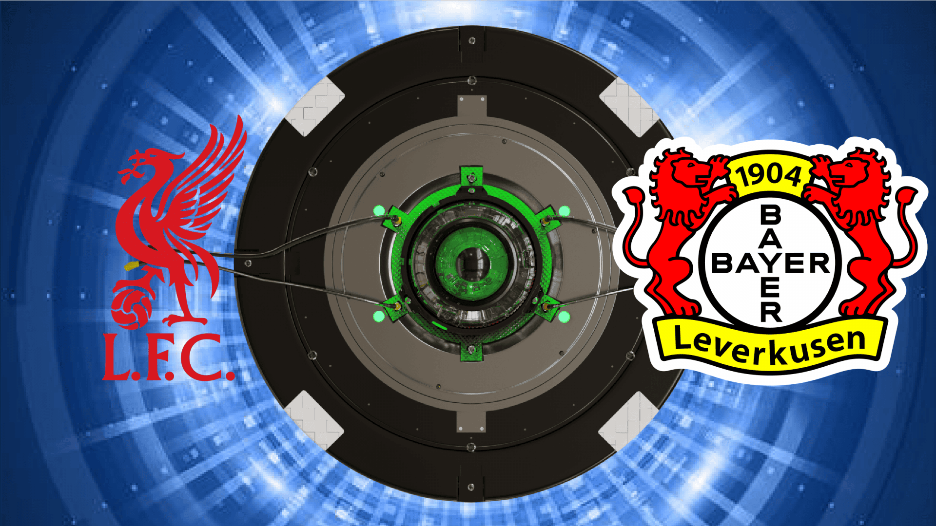 Escudos de Liverpool e Bayer Leverkusen