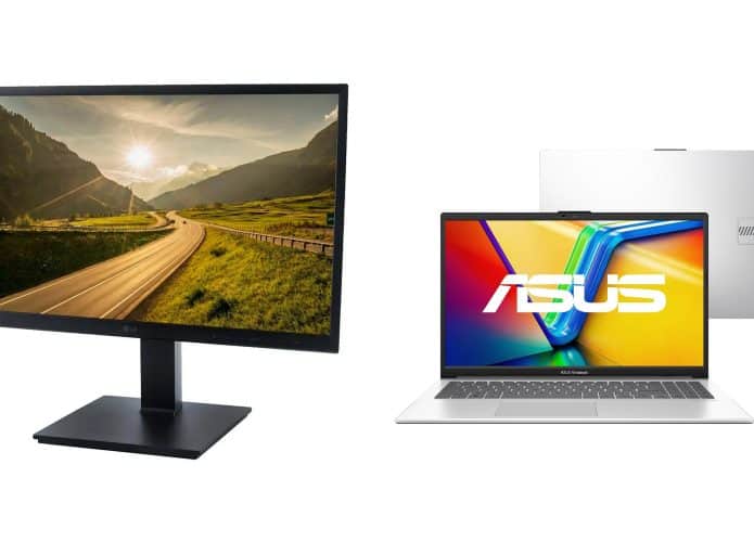Monitores e notebooks em oferta