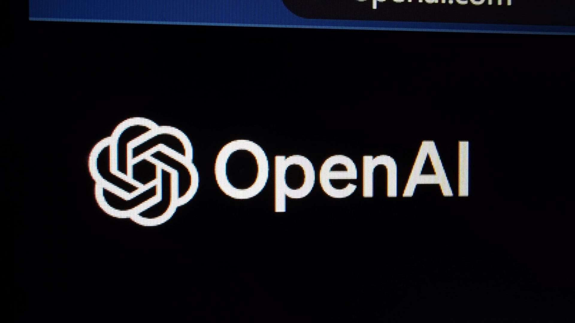 Logo da OpenAI em um navegador