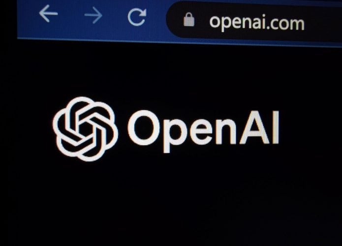 Logo da OpenAI em um navegador