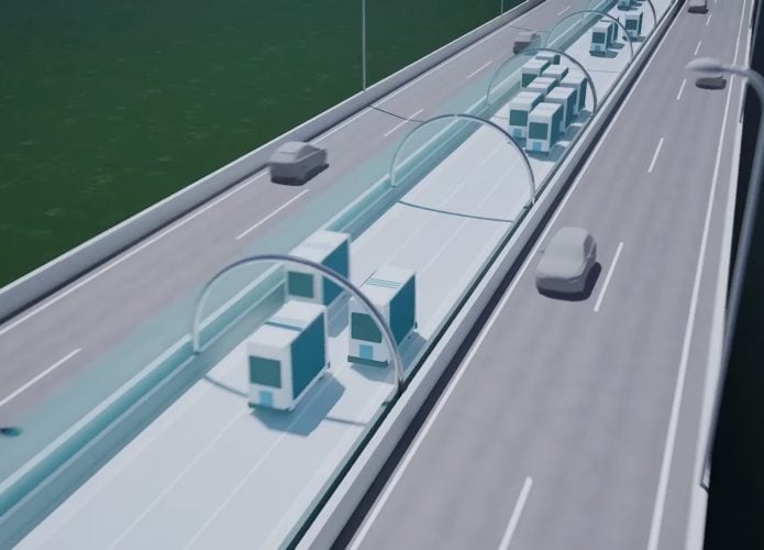 Projeto da rodovia inovadora do Japão