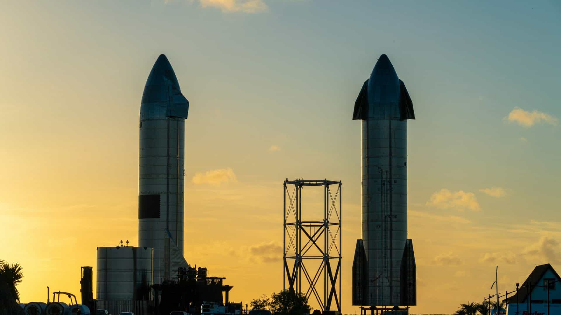 Starship na base de lançamento