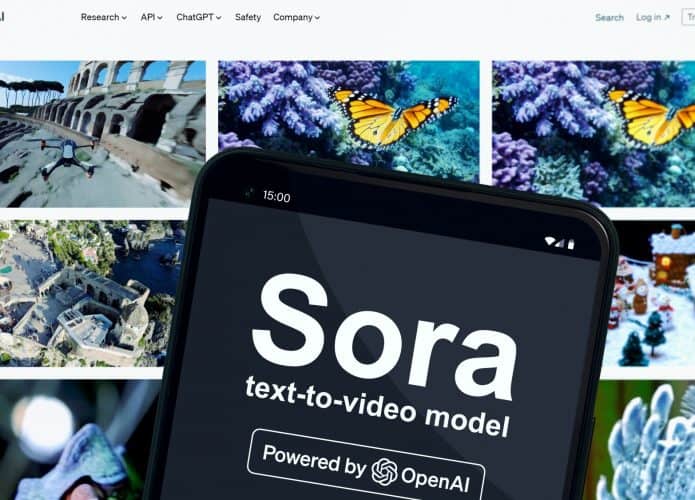 OpenAI Sora - modelo de texto para vídeo de inteligência artificial generativa