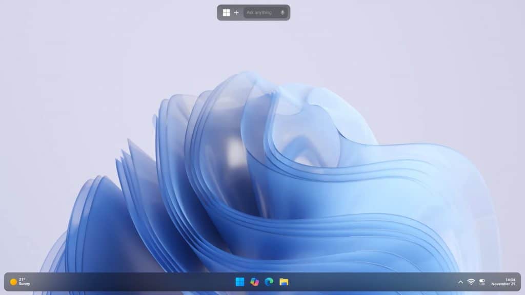 Captura de tela de conceito de Windows 12