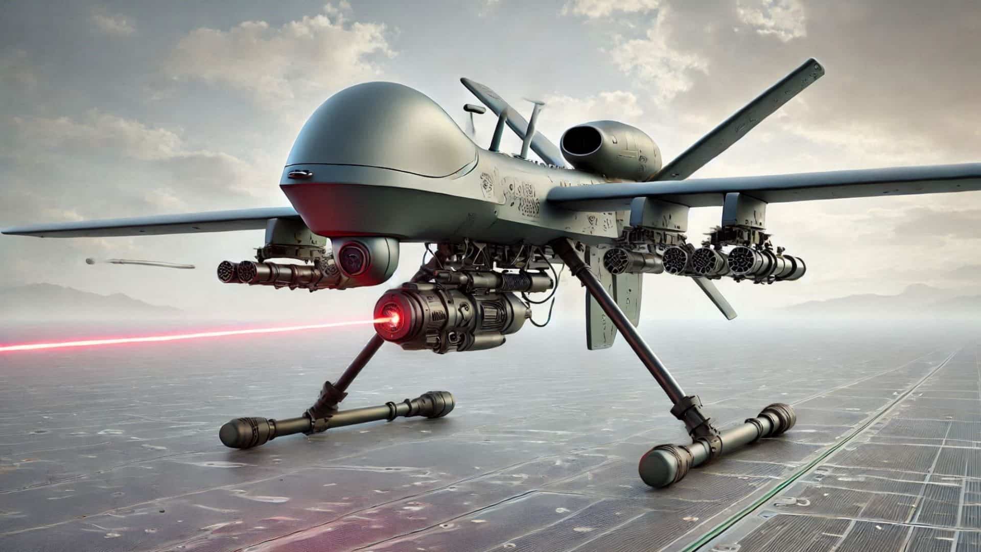 Novo drone com arma a laser corta até metal