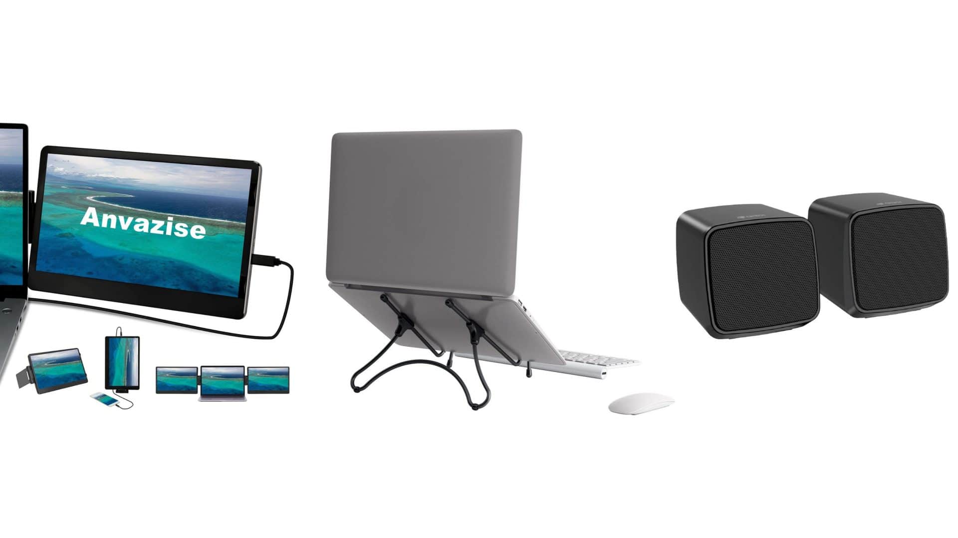 Montagem com acessórios para notebook em promoção na Amazon