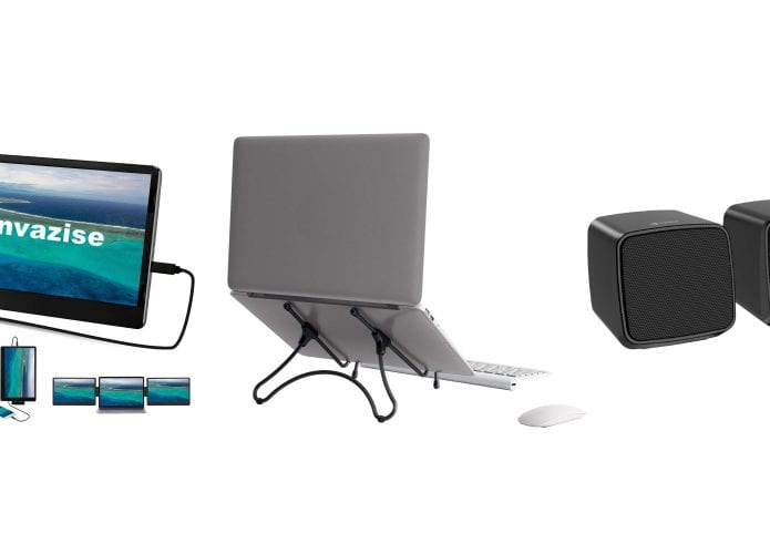 Montagem com acessórios para notebook em promoção na Amazon