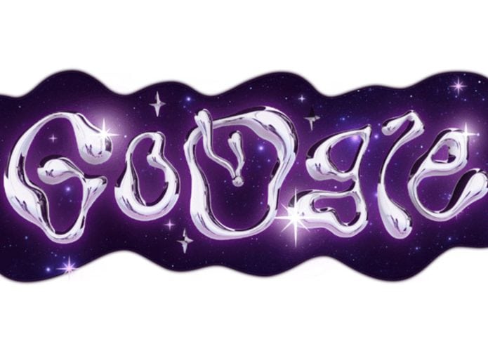 Doodle do Google celebrando véspera de Ano Novo em 2024