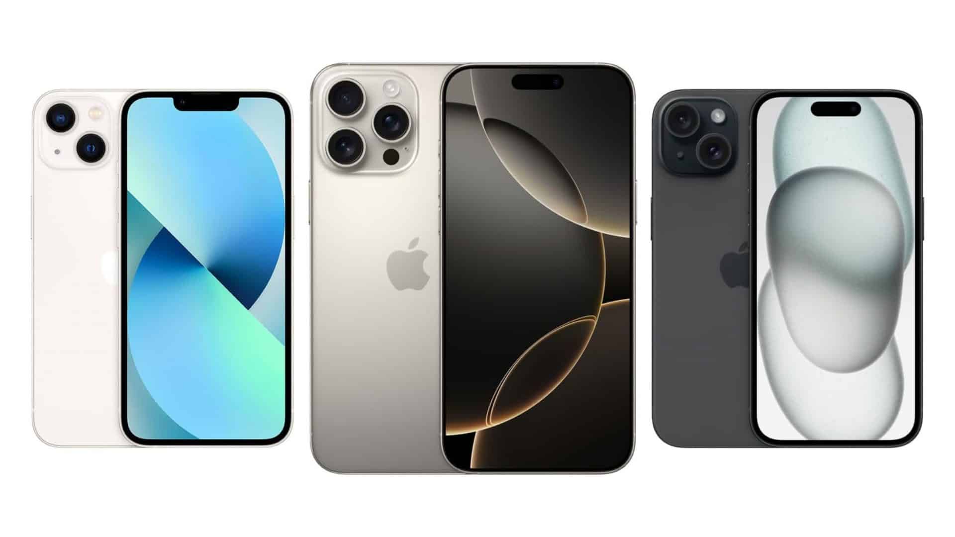 Montagem com modelos de iPhone em oferta na Amazon