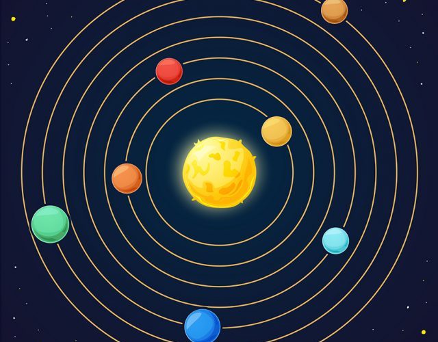 Exoplanets,Orbiting,Stars,,Sun,With,Planet,Vector,Illustration