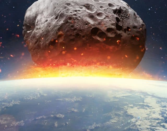 Collision,Of,Earth,Planet,And,Asteroid.,Explosion,On,Earth.,End