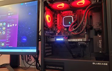 PC gamer com water cooler