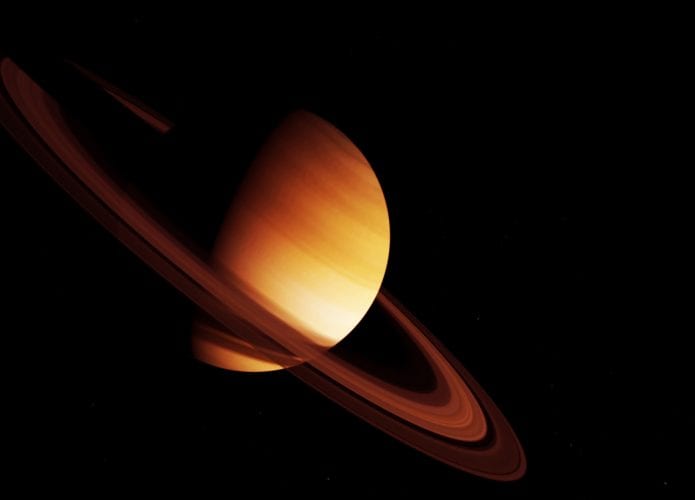Saturno visto do espaço
