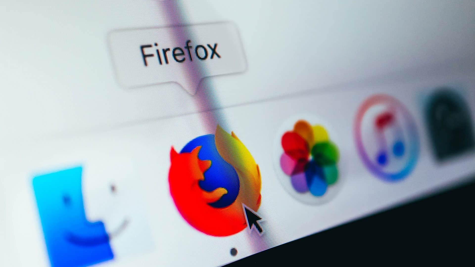 ícone do firefox em um macbook, notebook da apple
