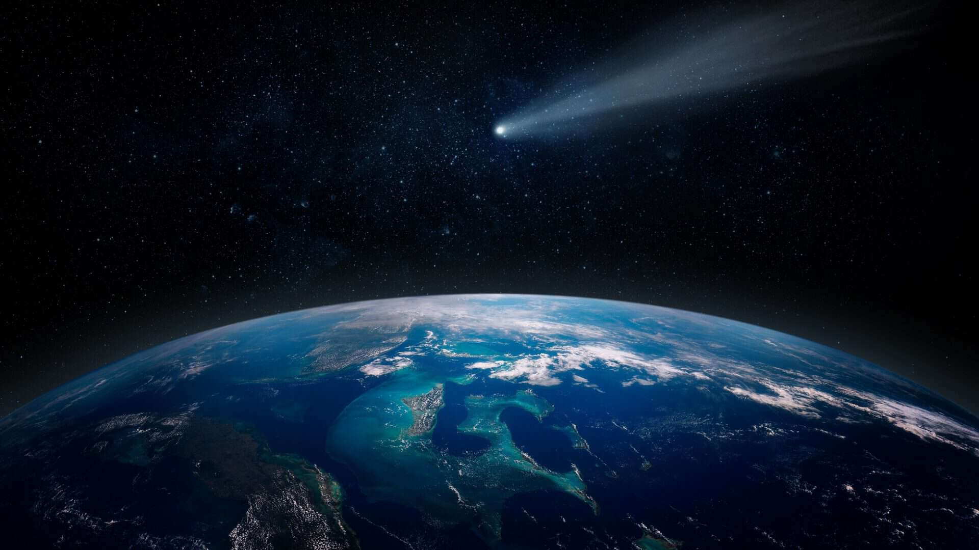 cometa passando pela Terra