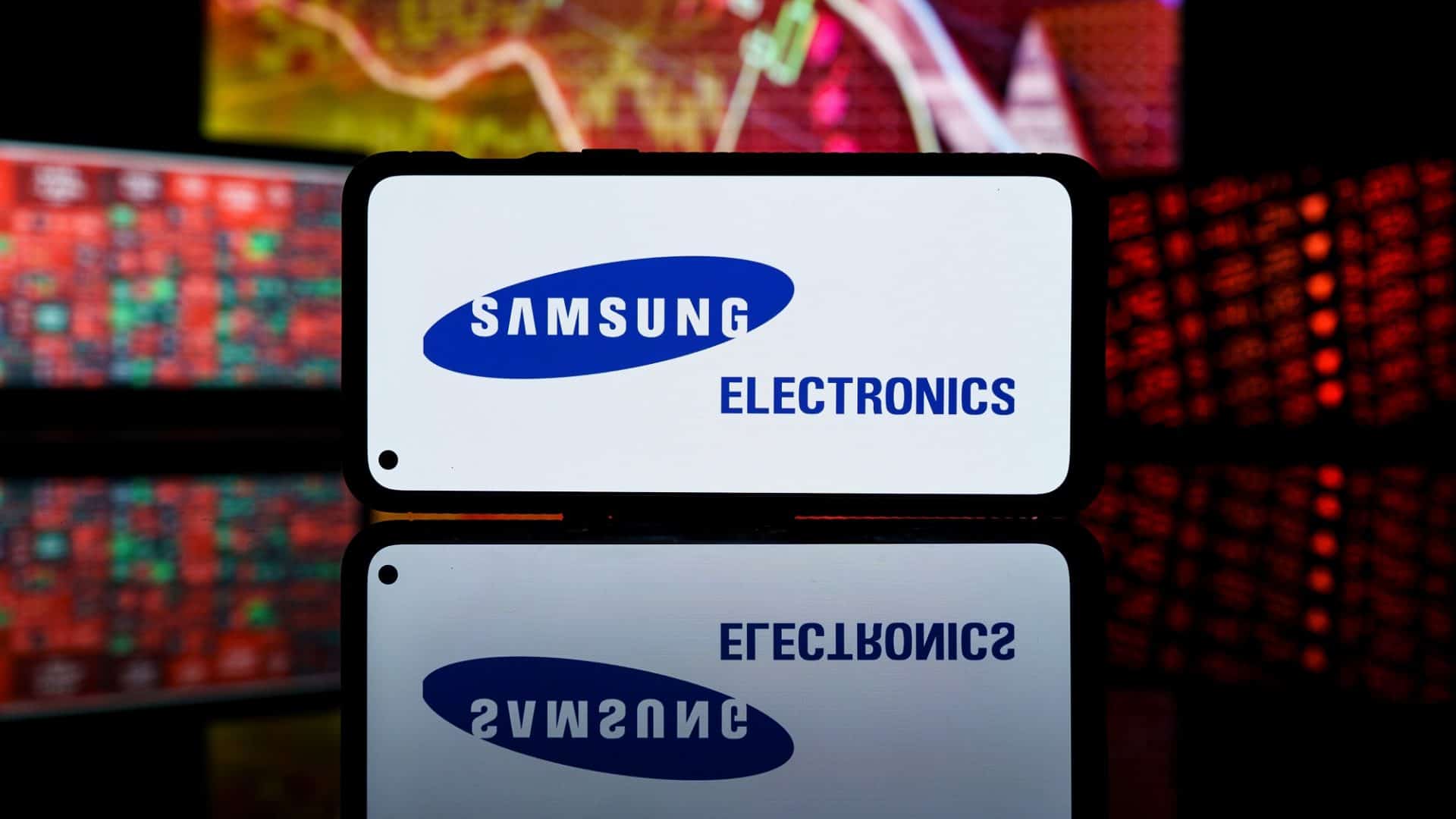 queda de ações da samsung