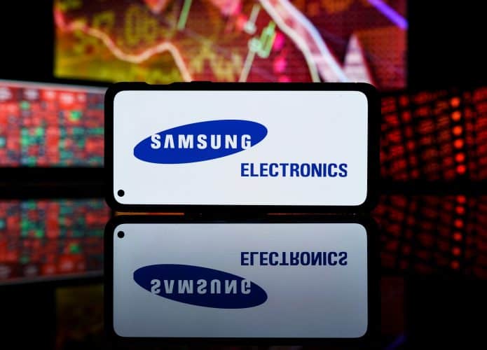 queda de ações da samsung