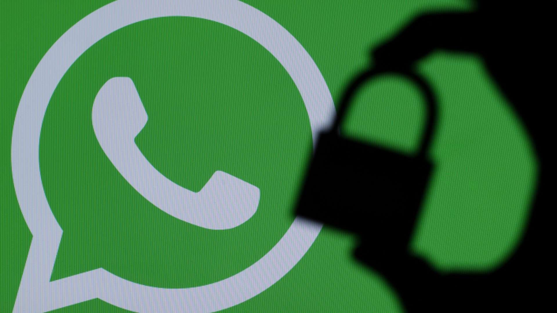 logo do whatsapp e um cadeado fechado