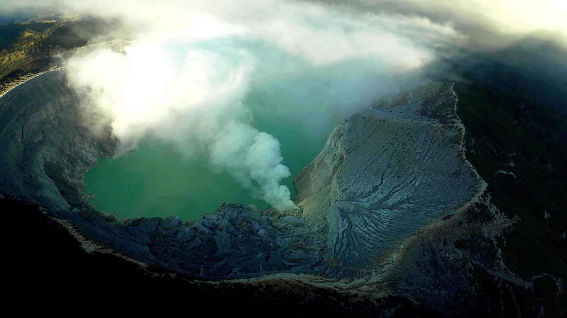 Vulcão em erupção