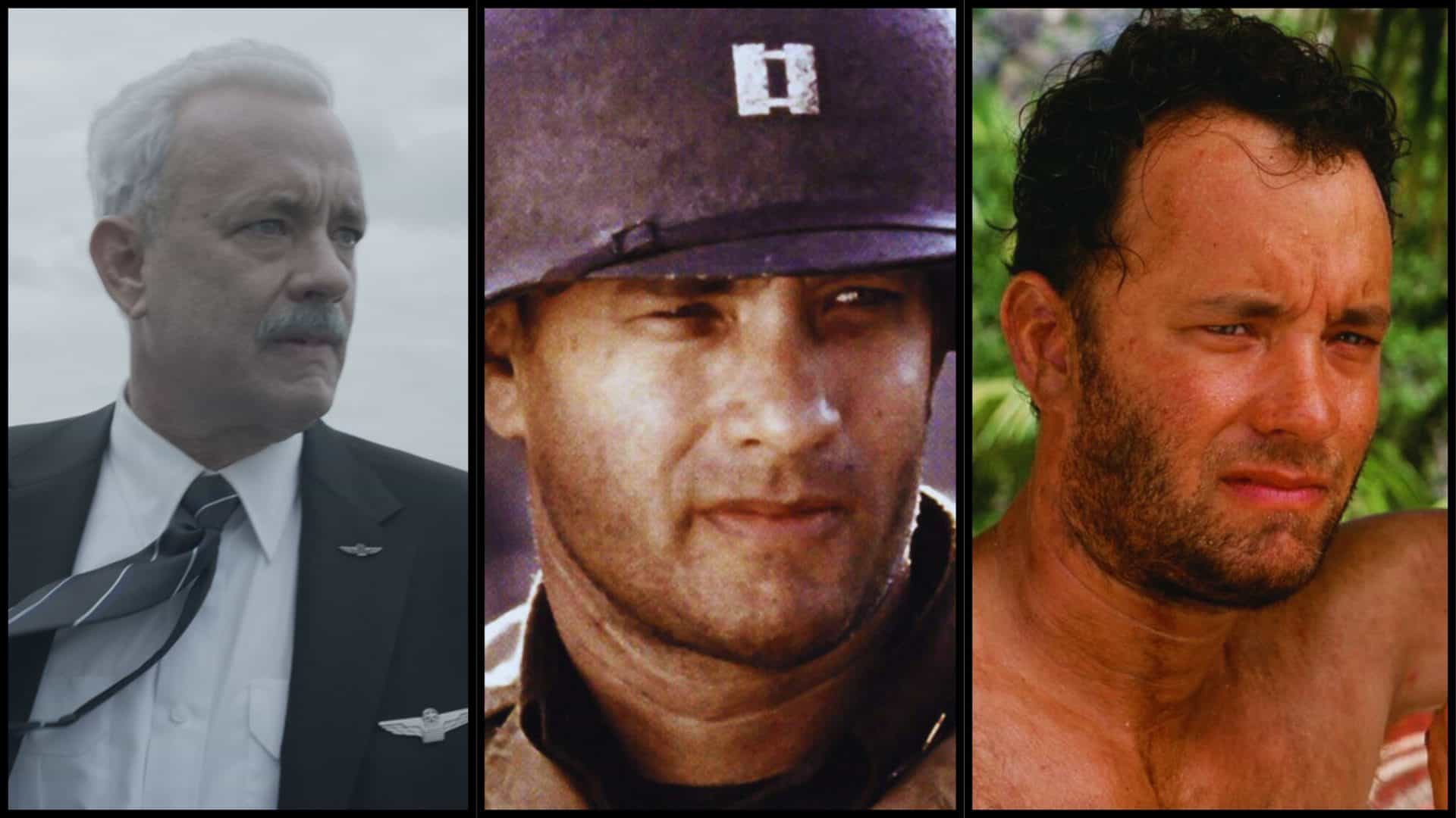 Crédito: Sully (Warner Bros. Pictures), Saving Private Ryan (Paramount Pictures) e Cast Away ( DreamWorks Pictures)