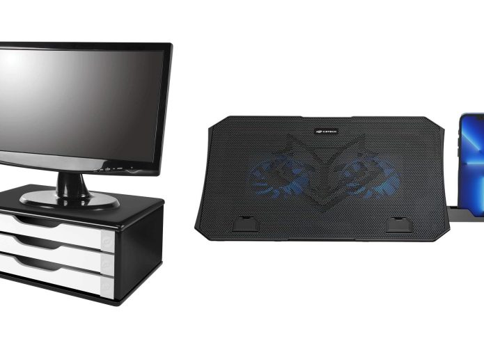 Suporte para monitor e base para notebook em promoção na Amazon