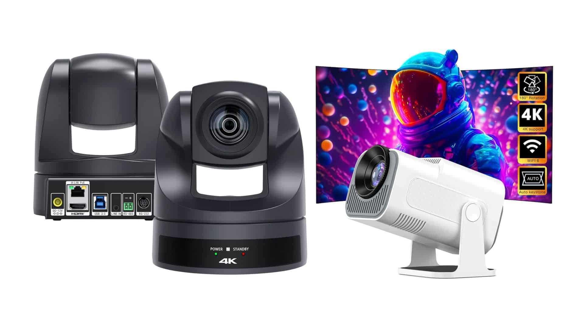 Webcam e projetor em promoção na Amazon