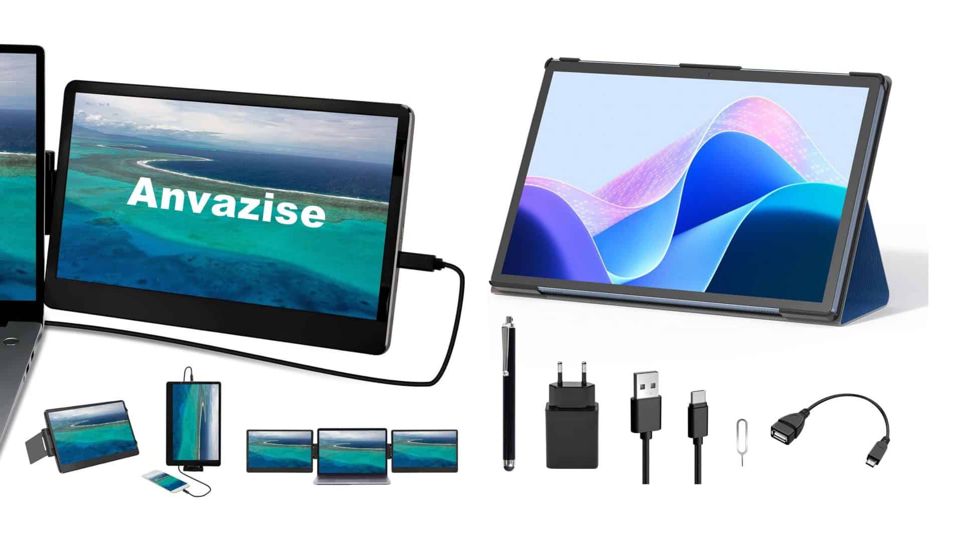 Monitor portátil e tablet em promoção na Amazon