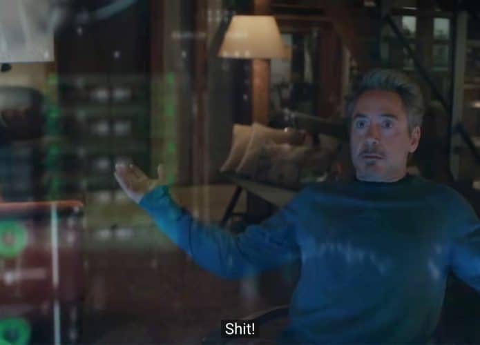 Cena na qual Tony Stark resolve paradoxo de viagem no tempo em Vingadores: Ultimato