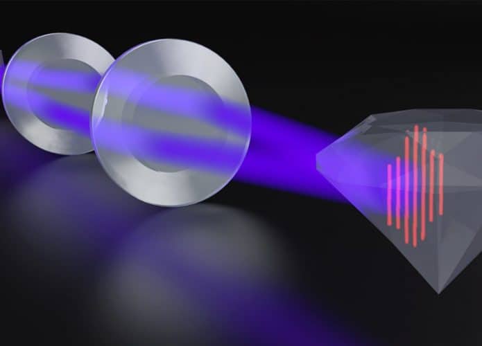 Laser usado para estudar diamante