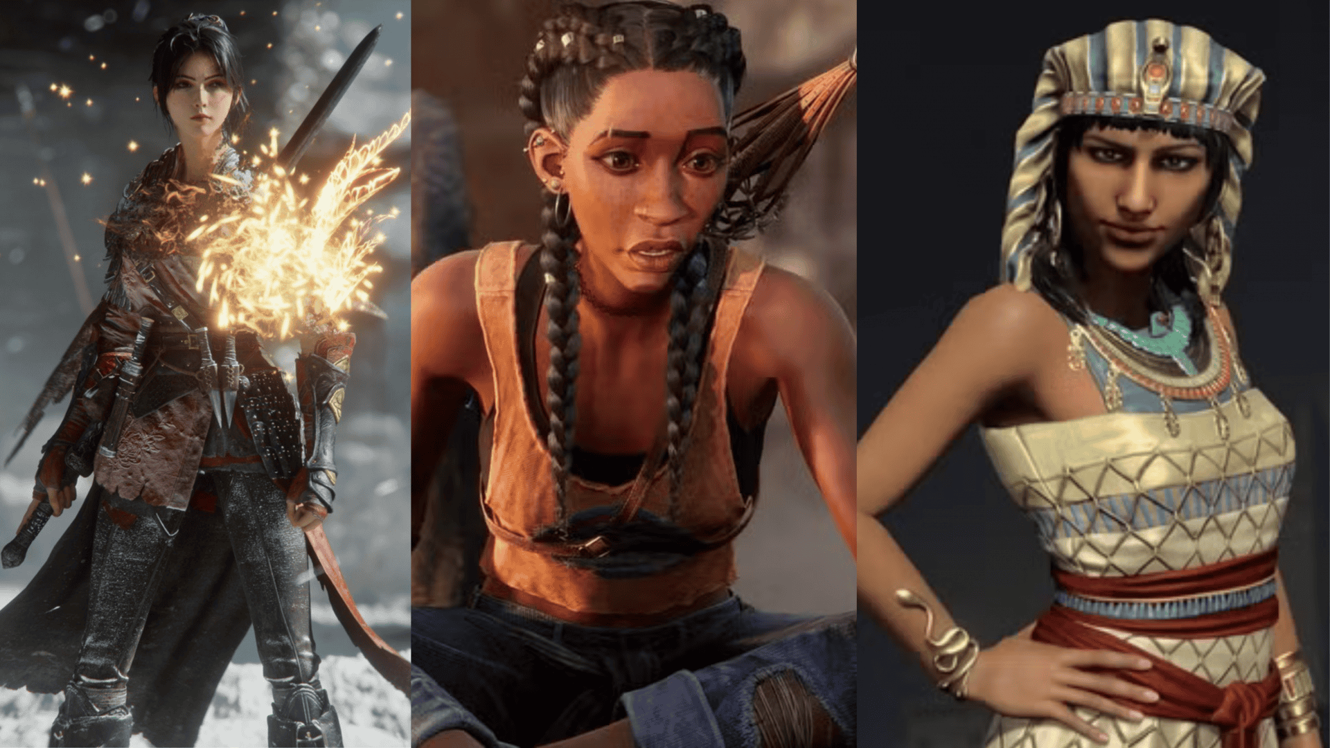 Cenas de Wuchang Fallen Feathers, South of Midnight e Civilization VII
