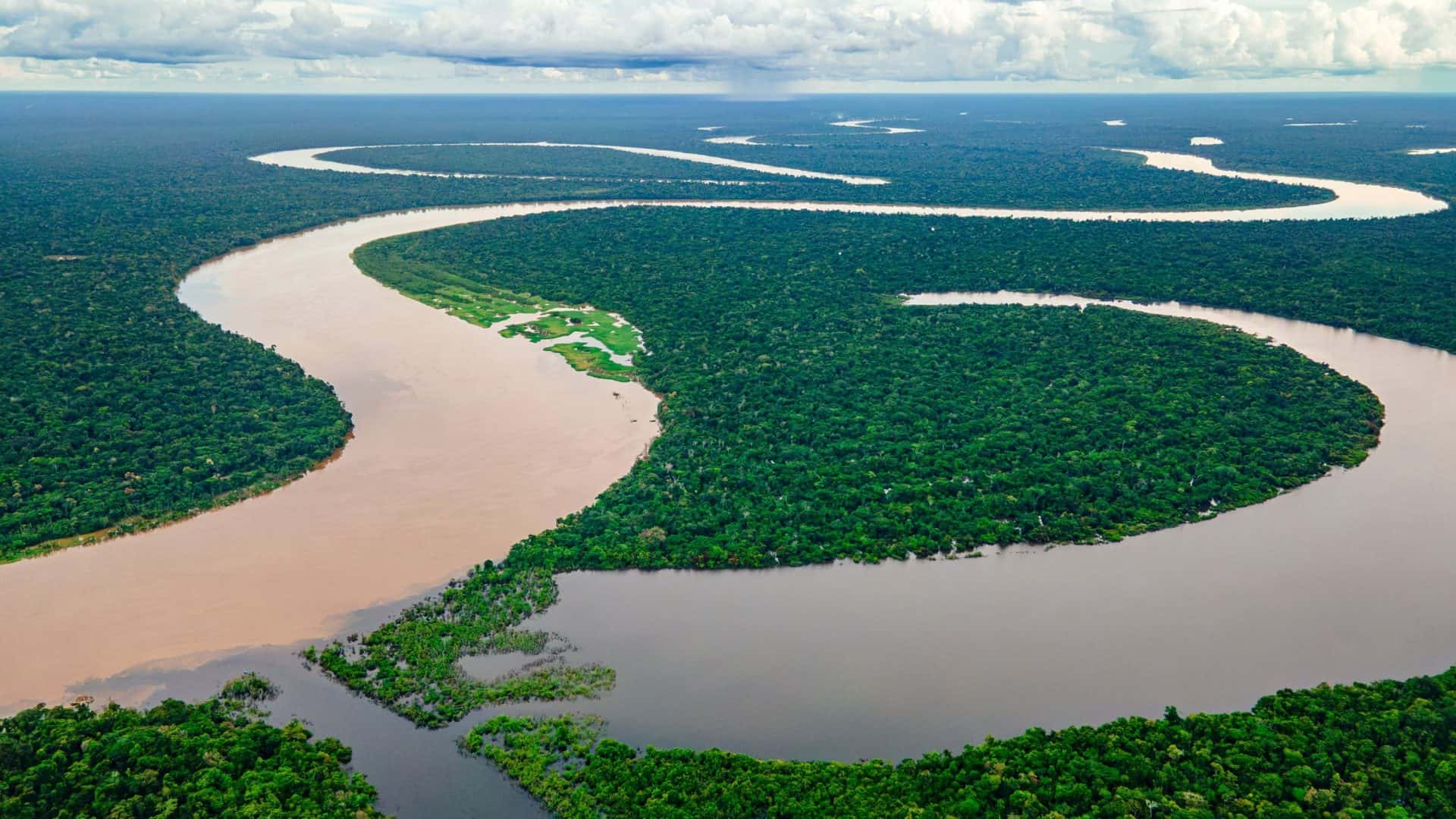 Rio amazonas dois caminhos d'água
