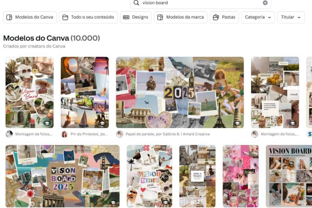 Vision Board Canva