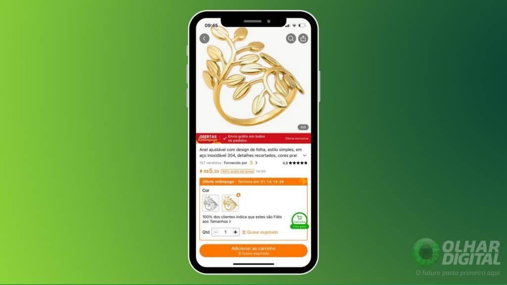 Temu: site de e-commerce é seguro? Veja dicas para garantir segurança nas compras A Temu é um portal chinês de e-commerce que iniciou suas operações no Brasil em junho de 2024, ou seja, está há pouco tempo no país, o que faz as pessoas terem receio de comprar nele, pois não sabem se ele é realmente confiável. Para sanar as suas dúvidas, o Olhar Digital preparou este conteúdo, para dizer se o site é ou não seguro. Continue a leitura e confira! Print de tela de produto em aplicativo da Temu
