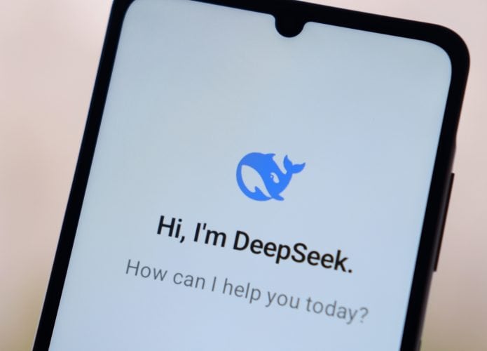 Tela inicial do DeepSeek em um smartphone