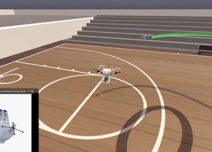 Drone virtual sendo controlado pela mente