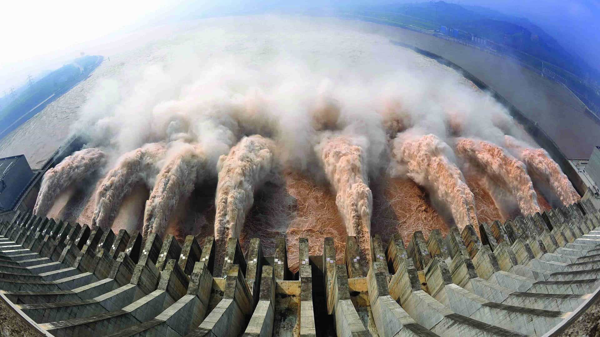 Vazão de água da hidrelétrica chinesa