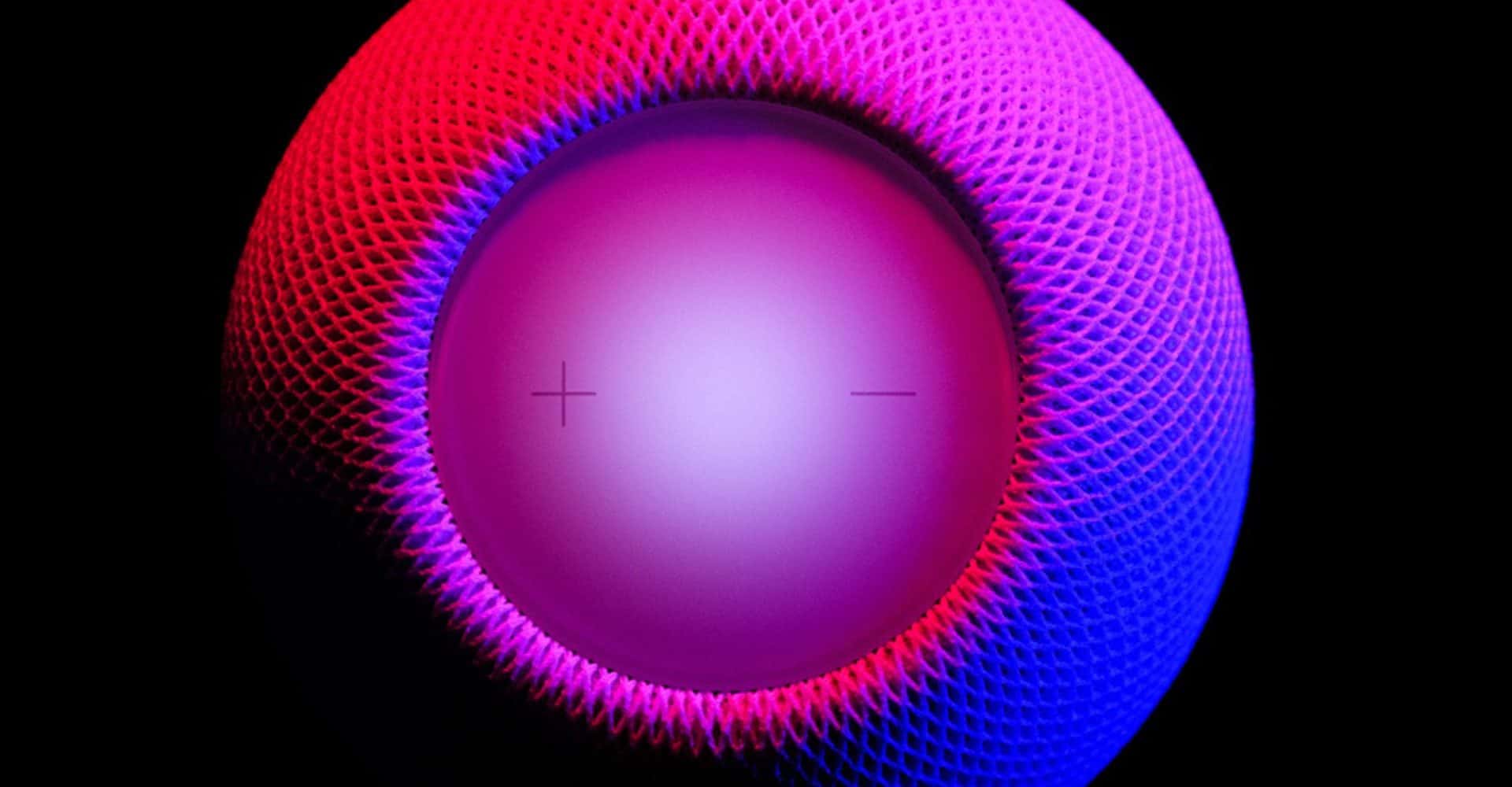Imagem mostra homepod da Apple.