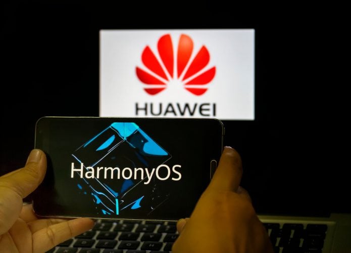 Logos de Huawei e HarmonyOS