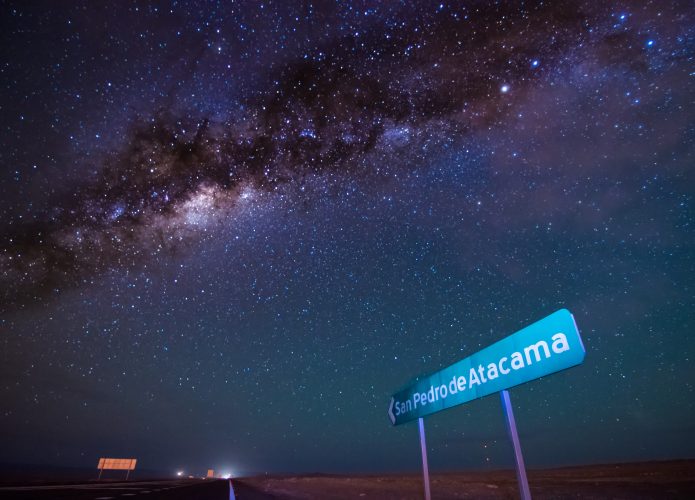 Imagem do céu estrelado `noite