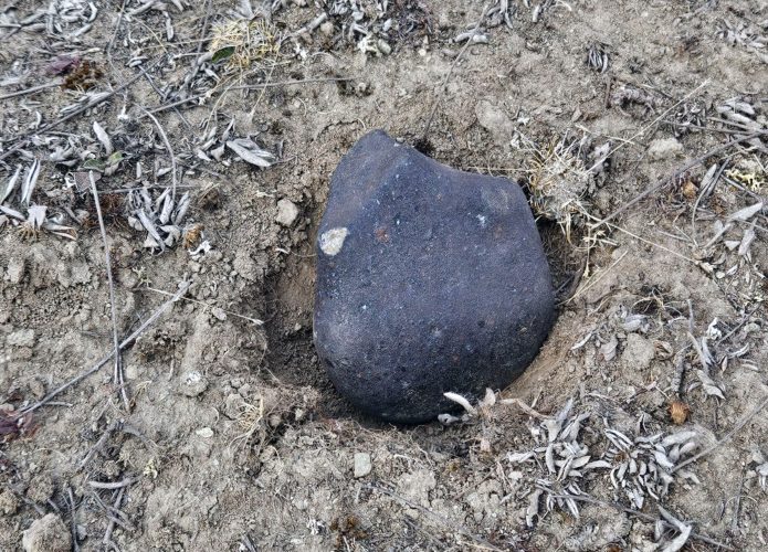 Meteorito encontrado em 2024 na Noza Zelândia