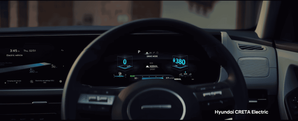 Painel do Hyundai Creta Electric